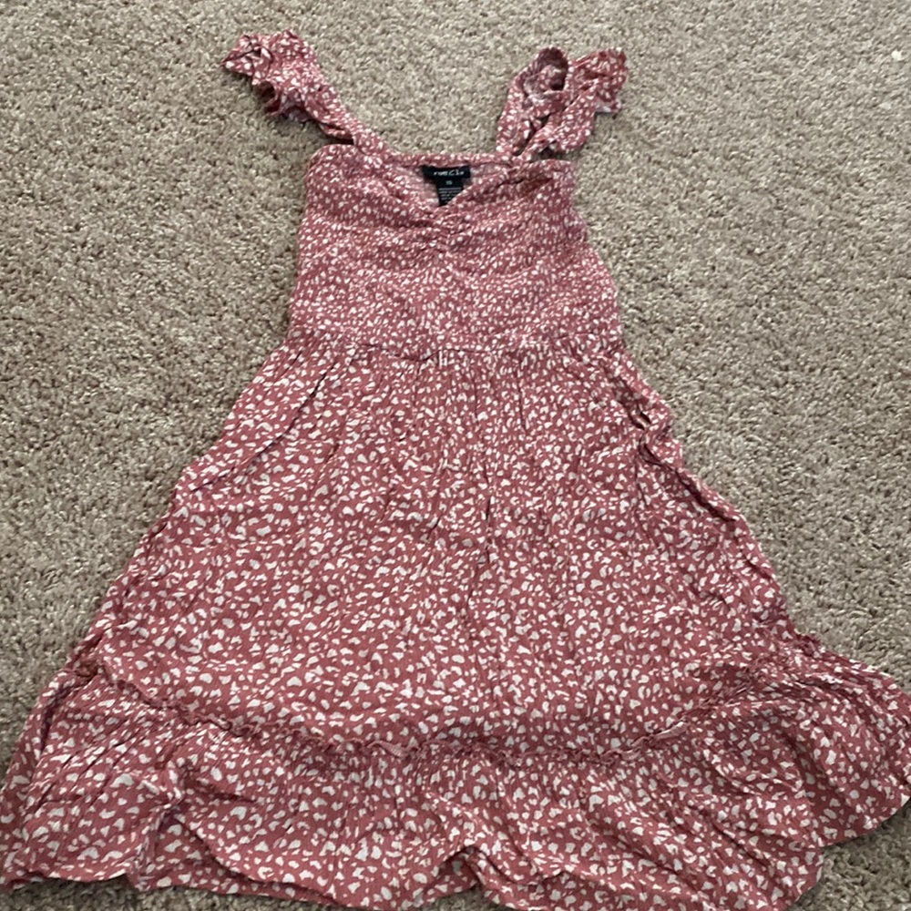 Pink and white dress